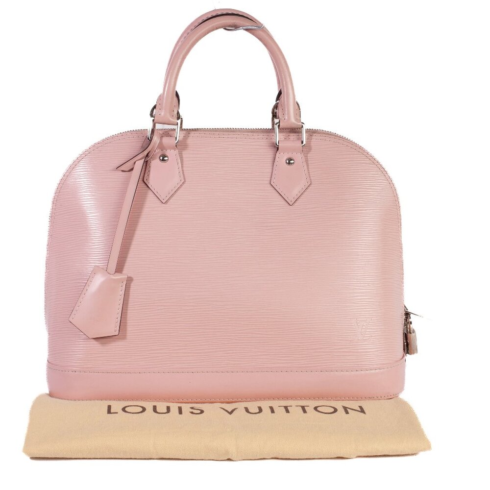 Authentic Louis Vuitton Baby Pink Epi Leather Alma Pm Handbag